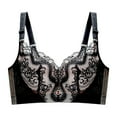 thumbnail image 4 of PEASKJP Soft Bra for Women Underwire Unlined T-Back Plus Size Lacy Padded Full Coverage Racerback T-Shirt Bras, Bronze 40D, 4 of 4
