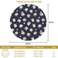 thumbnail image 3 of Pioneer Flower Floral Print Pattern Round Tablecloth 60 X 60 Inch, Wrinkle Resistant Wipeable Table Cloth for Kitchen Dining Picnic Patio Party, 3 of 6