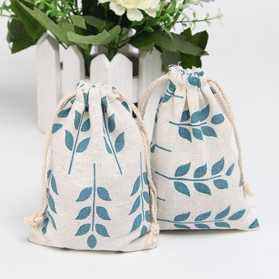 OFFIGAM 12PCS Small Cotton Drawstring Fabric Pouches Assorted Colors for Travel Storage and Organization Bags