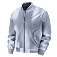 thumbnail image 1 of LOVZFMLL Jackets for Men Man Gradation Stand Collar Zipper Pockets Coat, 1 of 8