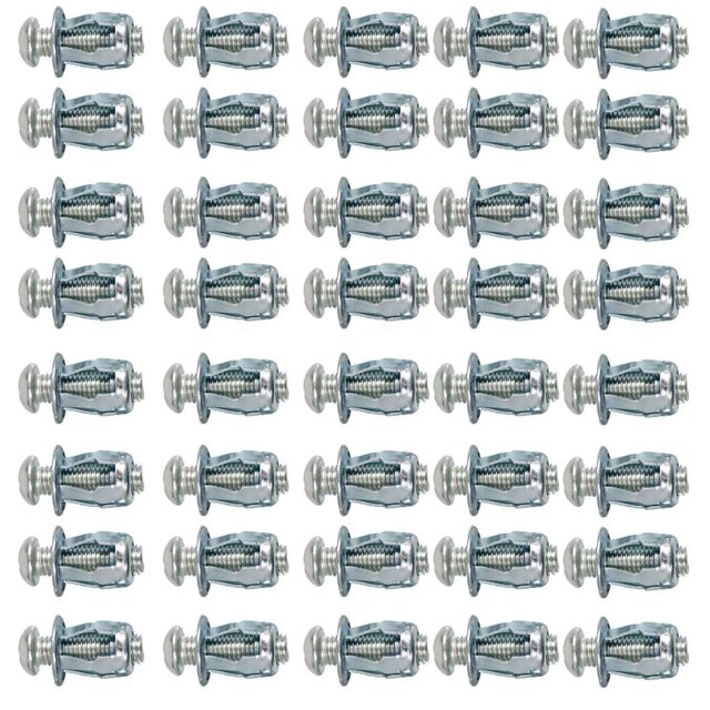 40 Pcs Petal Nuts Expansion Nut,with Screws Assembly Threaded Insert Petal Nuts Easy Nut Hollow Mounting Material for Plastic Polywood Hollow Wall Iron Skin Line Use in Thin Soft Wall (M4 x 20)