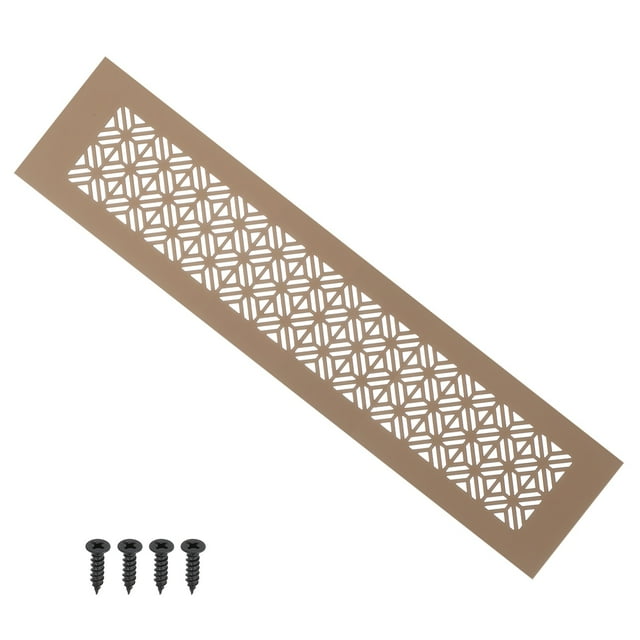 Cubierta de ventilación de aire para puerta Uxcell, cubierta de ventilación de rejilla de aluminio de alta resistencia con tornillo de montaje para armario de vestidor 14 x 3 pulgadas