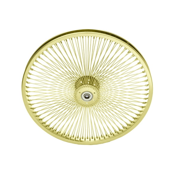 20 Hollow-Hub Steel bike Wheel 144 Spoke 14g UCP Bearing 5/8idx1-3/8od Single Wall Gold.
