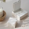 thumbnail image 2 of KUIZAP Jewelry High-end Wooden Packaging Box Rings Necklaces Earrings Badges Gift Boxes Jewelry Storage Boxes(White)6*6*4, 2 of 7