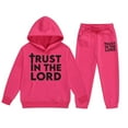 thumbnail image 3 of Wangmeiwg Children's Long Sleeved Hooded Hoodie Set Girl Outfits Size 6x, 3 of 3