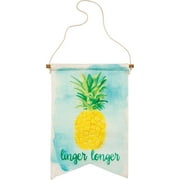 Linger Longer Tropical Pineapple Banner