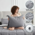 thumbnail image 7 of LammaLoe Twin XL Comforter Set, With Sheets, Reversible Bed In A Bag 5 Piece, Bedding Set, Grey, 7 of 7