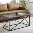 thumbnail image 1 of 40" Modern Geometric Coffee Table - Dark Concrete, 1 of 5