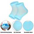 HEQUSIGNS 3 Pairs Moisturizing Gel Heel Socks, Vented Toeless Spa Socks