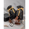 thumbnail image 2 of Punplita Men's Leather Dress Belt, Two Colors in One Black & Brown, Classic Prong Buckle, 2 of 6