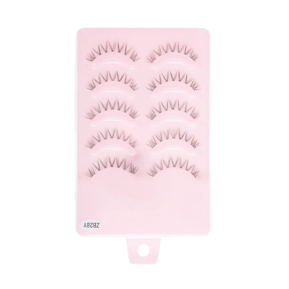 Unique Bargains 5 Pair Natural False Eyelashes for Makeup Black ZB28