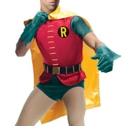 DC Comics 1966 Robin Grand Heritage Costume for Adults by Rubies, Men's XL