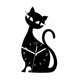 thumbnail image 3 of Reloj de pared con diseño de gato para habitación infantil, reloj de pared moderno y divertido, reloj silencioso. Negro, 3 of 9