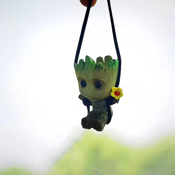 Tatum88 Car ornaments, swinging smiling tree people, car mirror ornaments, car decoration pendants