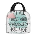 thumbnail image 1 of Easygdp Not All Who Wander Are Lost1 Bolsa Térmica Premium - Tela Oxford Impermeable, Gran Capacidad, Bolsillo Frontal, Unisex para Trabajo, Escuela, Actividades al Aire Libre y Picnics, 1 of 8