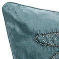 thumbnail image 2 of Jordan Manufacturing 18" x 18" Turquoise Turtle Nautical Square Reversible Decorative Throw Pillow with Welt and Bead Accent, 2 of 5