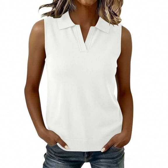 Cilsoka Women's V Neck Tank Tops Sleeveless Shirts Henley Loose Fit Cute Summer Tees Fashion Trendy Clothes 2026