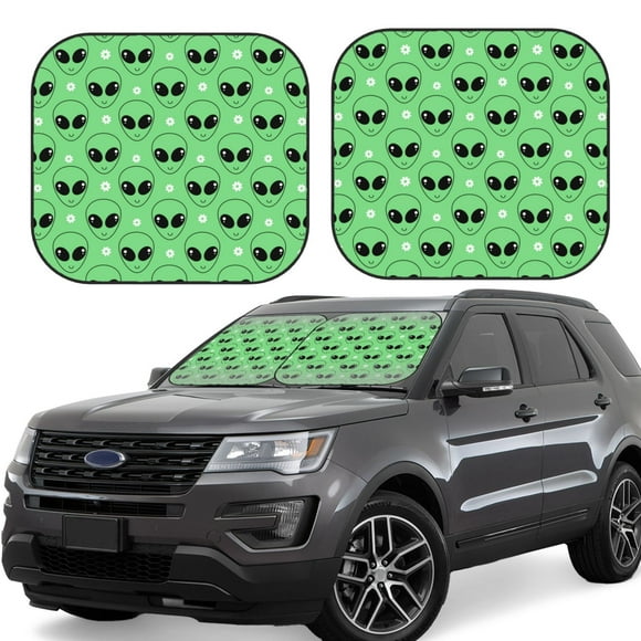 Vsdgher alien cartoons Print Car Windshield Sun Shade, Reflective Sunshade Window Sunshade Sun Visor Protector Fit for Cars,Trucks,SUVs-Medium