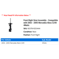 thumbnail image 2 of Front Right Strut Assembly - Compatible with 2003 - 2005 Mercedes-Benz C240 4Matic 2004, 2 of 2