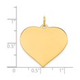thumbnail image 2 of 14k Yellow Gold Heart Pendant for Women, Polished Engravable Charm Symbolizing Love, Classic Romantic Jewelry, Simple Elegant Design for Everyday or Anniversary Wear, 2 of 5
