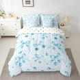 thumbnail image 6 of Manfei Bow-tie Cherry Bed in a Bag Full size, Blue Bed Set, Kawaii Ribbon Bow Reversible Bedding Full Size, Super Cozy Bedroom Decorative, 7-Piece, 6 of 6