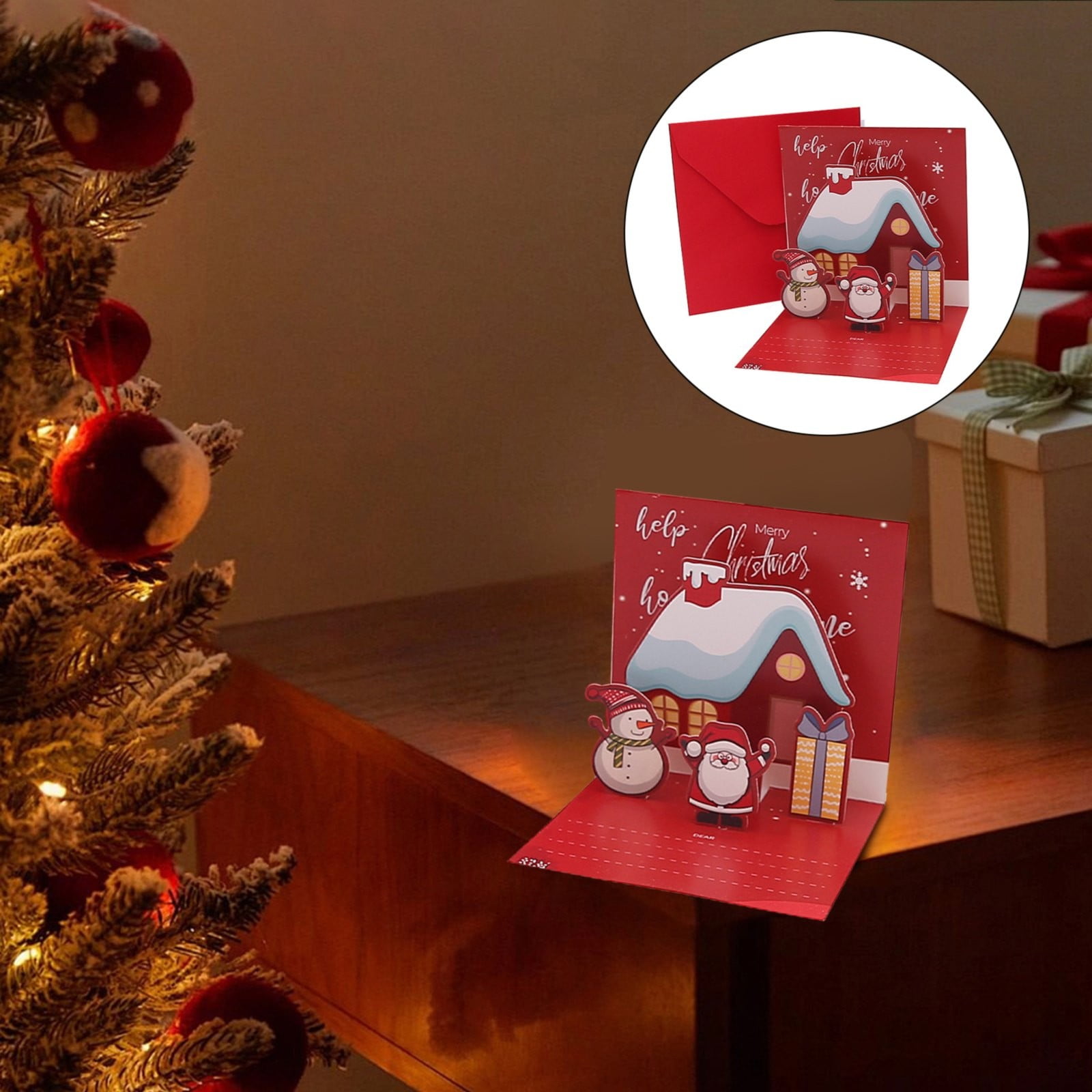 Carte De Noël Pop Up 3D Avec Enveloppe – Magnifique Carte Cadeau à Effet Surprise Pour Souhaits De Fêtes – Idée Cadeau Femme, Homme, Enfant - 8