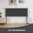 thumbnail image 3 of JONPONY Tufted Upholstered Headboard Full Size, Solid Wood Head Board with  Adjustable Height  Headboard from 37" to 51",Bed Frame Adapters,Black,Headboard Only, 3 of 9