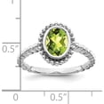 thumbnail image 2 of 14K White Gold Oval Peridot Ringsize 7 (Width 1.7) - Jbsp, 2 of 5