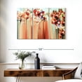 thumbnail image 3 of Elephant Stock Floral Abstract Wall Art - Horizontal Multi Panel Canvas - Living Room Wall Decor - Abstract Multi Panel - Orange And Red Decor - 38" x 24", 3 of 8