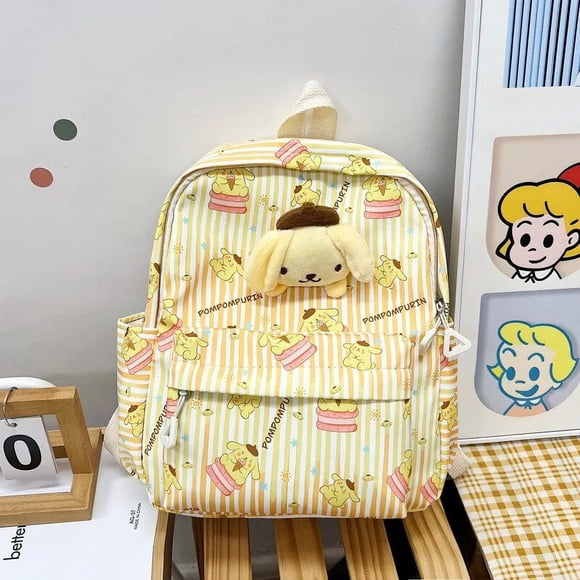 Kawaii Sanrio Sac d'École pour Enfants Kuromi Cinnamoroll Sac à Dos Y2k Hello Kitty Sac d'École Maternelle Jouets à Double Bandoulière Cadeaux