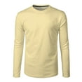 thumbnail image 4 of Bcfgryg Mens Fashion Casual Sports Fitness Outdoor Curved Hem Solid Color Round Neck T Shirt Long Sleeve Top Men’s T-shirts, 4 of 4