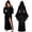 Black Long Gown With Hood, variant on PMU Halloween Party Decoration Costume Accessory Polyester Apron