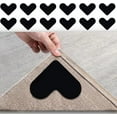 thumbnail image 1 of Rug Gripper 12Pack Double Sided Non-Slip Rug Pads Rug Tape Washable Rugs Reusable Carpet Tape Compatible with Hardwood Floors & Tile for Kitchen Bedroom Rug Pad Grippers to Keep Corners Flat(Black), 1 of 5