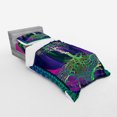 thumbnail image 3 of Ambesonne Nature Bedding Set 4 Pcs, Digital Psychedelic Art, Queen, Purple Fuchsia, 3 of 3