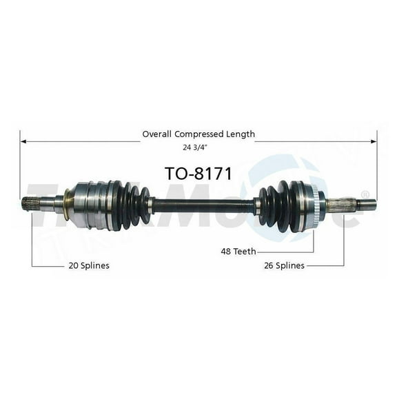 CV Axle Shaft Fits select: 2003-2005 TOYOTA MR2