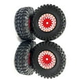 thumbnail image 2 of ZheElen 4piece Wear-resistant Wheel Rims Tyre For Axial 1/24 SCX24 RC Car Accessories Red, 2 of 6