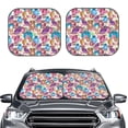 thumbnail image 2 of Naloa Watercolor Owl Print 2-Piece Windshield Sunshade,Foldable Car Front Window Sun Shades,for Most Sedans SUV Truck-Medium, 2 of 6