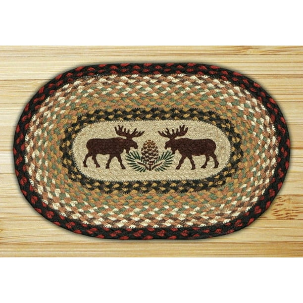 MOOSE & PINE 100 Natural Braided Jute Oval Swatch Trivet/Placemat by