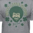 thumbnail image 2 of Bob Ross Happy Little Clovers St. Patrick's Day T-Shirt (Medium - Standard Fit, Athletic Heather), 2 of 4