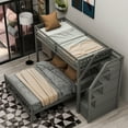 thumbnail image 3 of Harper & Bright Designs Solid Wood Twin Over Full Bunk Bed with 3 Storage, Wooden Loft Bed and Platform Bed Frame, Can be Separated into 2 Beds, 3 of 13