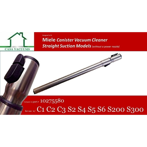 Miele Telescopic Wand, NON ELECTRIC METAL; Compare to part # 10275580