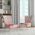 thumbnail image 2 of Designart "Pastel Pastiche en Rose" Chaise d'Appoint Abstraite Multicolore - Fauteuil Moderne pour Salon, 2 of 7