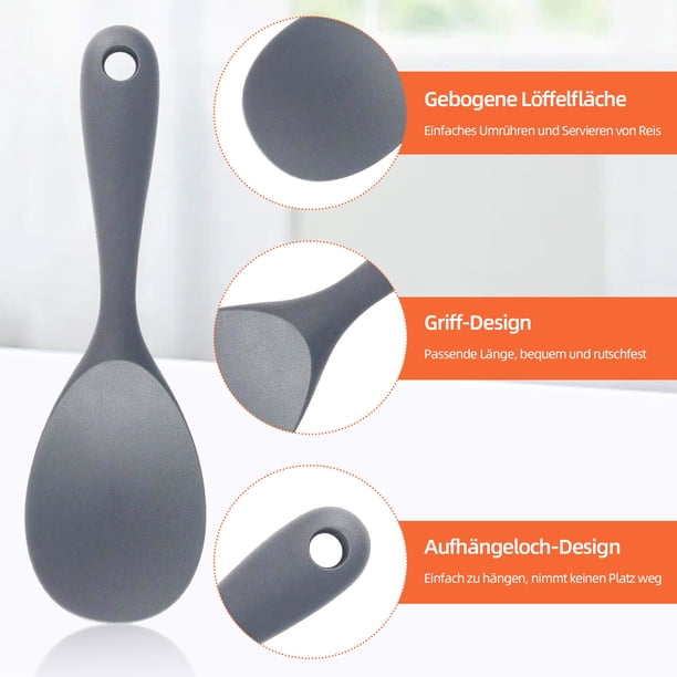 Toystoory Cuchara sólida de silicona compacta y ligera, 2 pack/lote, conveniente para viajar a altas temperaturas Mostrada