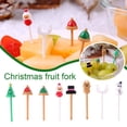 thumbnail image 1 of TidBay 8Pcs Christmas Fruit Picks Cartoon Shape Design Adorable Fun Colorful Reusable Fruit Forks Home Supplies, 1 of 7