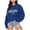 Blue [Halloween Shirts for Women Clearance], variant on WEIWEN Halloween Sweatshirt for Women Funny Pumpkin Long Sleeve Fall Shirts Salem Massachusetts EST 1626 Outfits Women's Fall Fashion Clothing Coffee, S