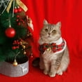 thumbnail image 5 of Cat Christmas Costume, Small Dog Pet Santa Cape Outfit, Soft and Thick Polar Fleece Cat Xmas Cloak Clothes for Cats and Small Dogs Holiday Cosplay Party Red S, 5 of 7