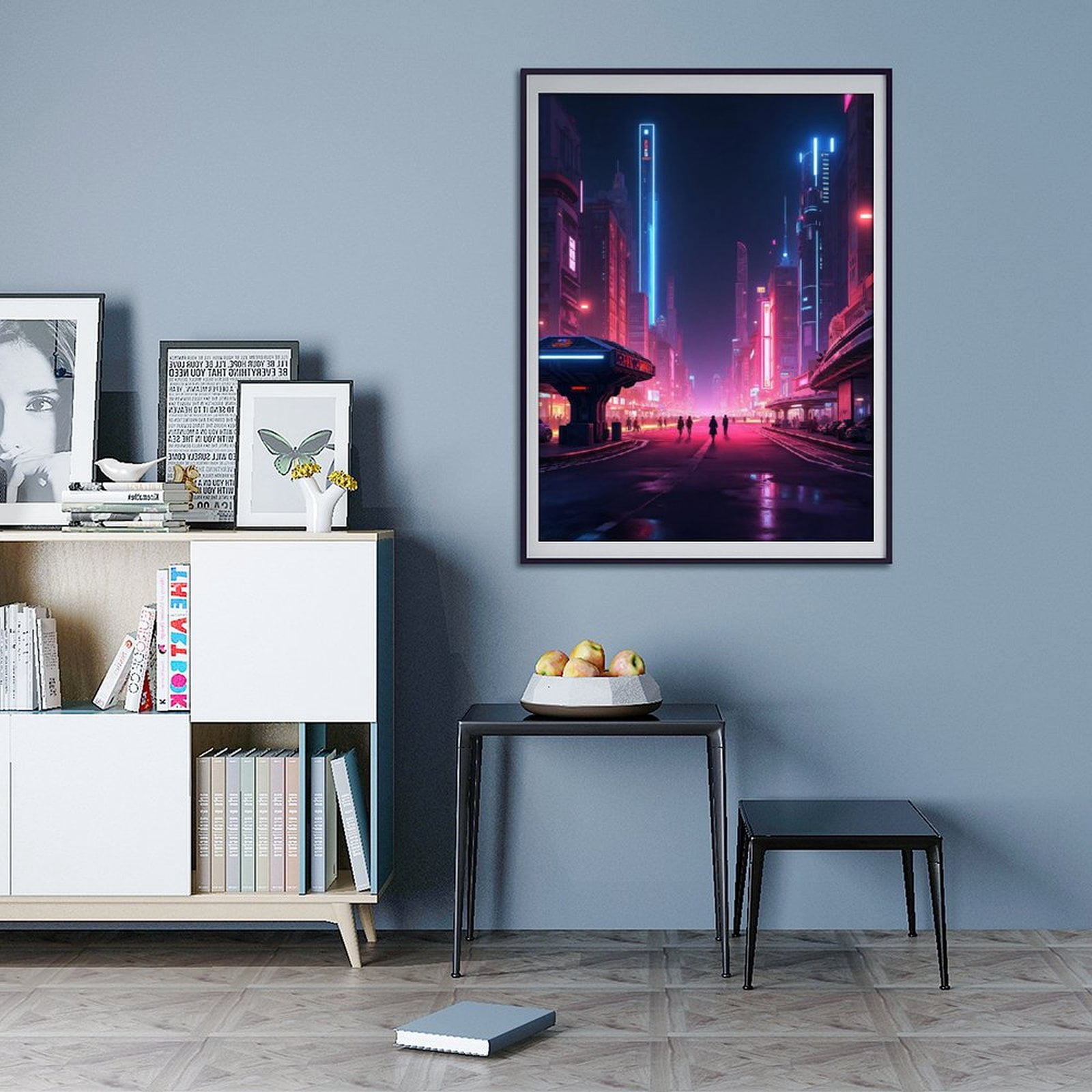Diamond Art Kits for Adults - Cool Cyberpunk Cityscape Print No.93 5D Frameless Dimond Painting Kit for Adults Beginner, Round Diamond Kits for Home Wall Decor, Gift for Women