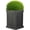 Gray, variant on Pure Garden Outdoor Planter Box - 13.7” Square 19” Tall Plastic Plant Pot with Drainage Holes, White