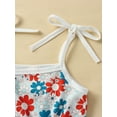 thumbnail image 6 of Wassery Toddler Baby Girls Summer Romper 1 2 3 4 5 Year Girl Sleeveless Floral Print Tie Strap Jumpsuit 6M-5T, 6 of 8