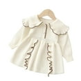thumbnail image 2 of Esaierr Girls Knit Dress for Kids Toddler Baby Long Sleeve Fashion Newborn Casual Dress Sweater Fall Lace Dress, 2 of 8